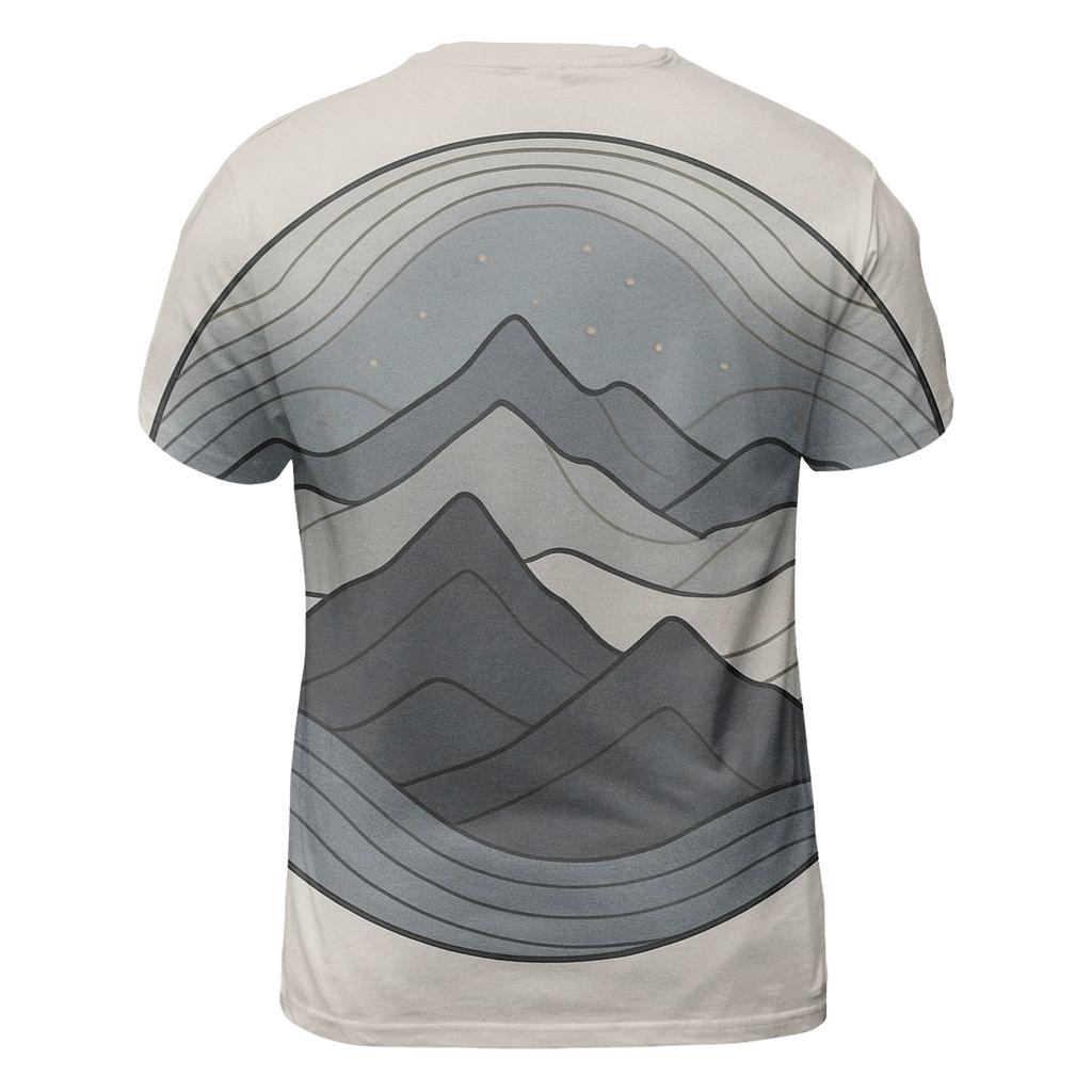 Mountain Silence Mandala statement graphic shirts