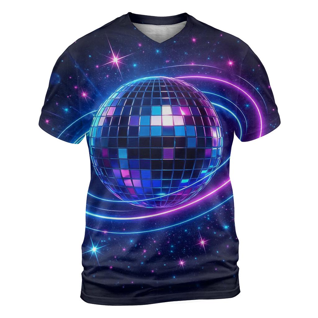 Neon Disco Orbit designer pattern shirts