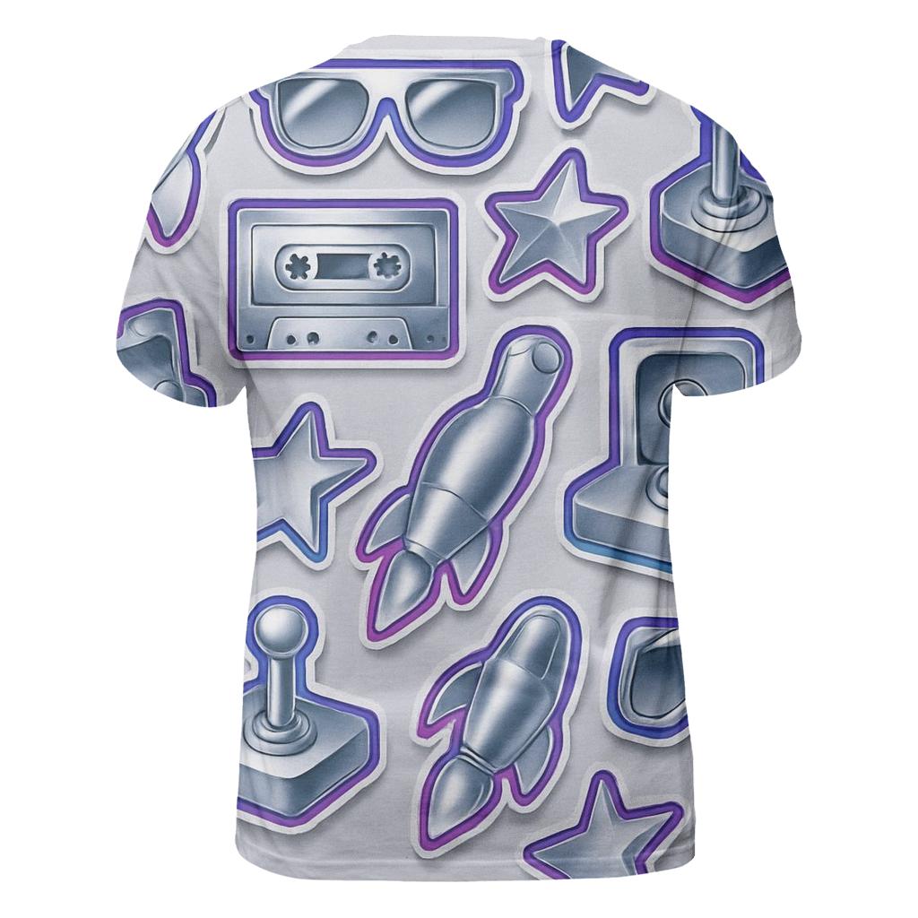 Chrome Sticker Patchwork statement graphic shirts
