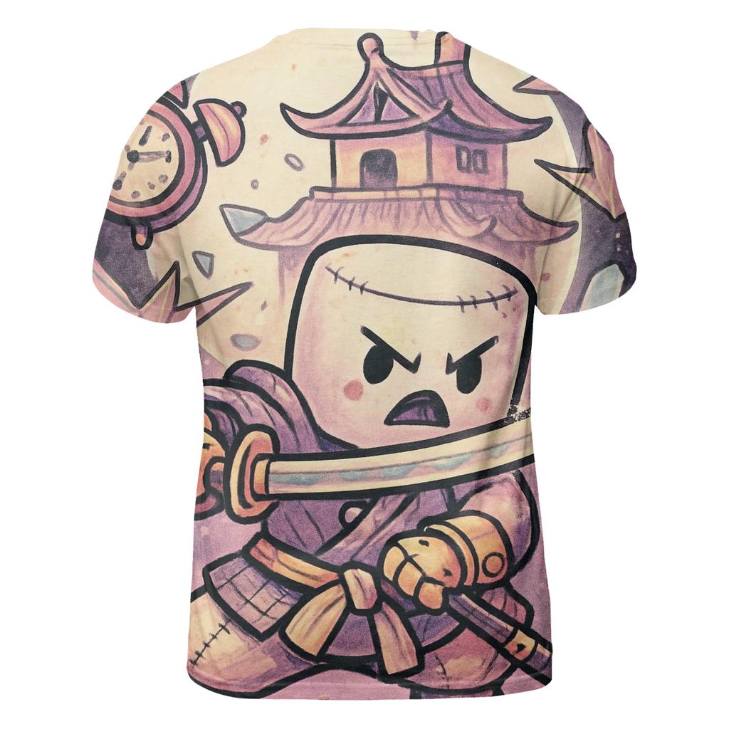 Clockwork Marshmallow Samurai creative print fashion shirts
