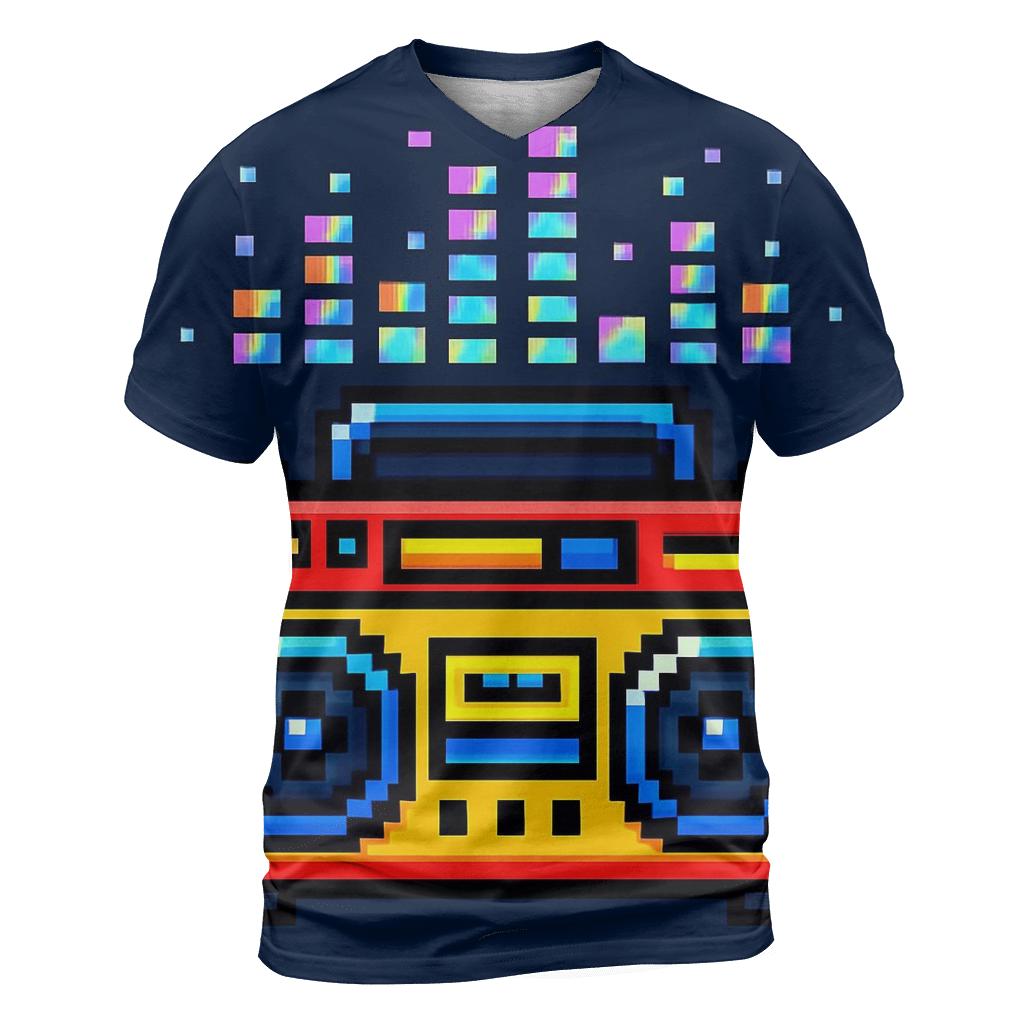 Pixel Arcade Boombox unique graphic print tees