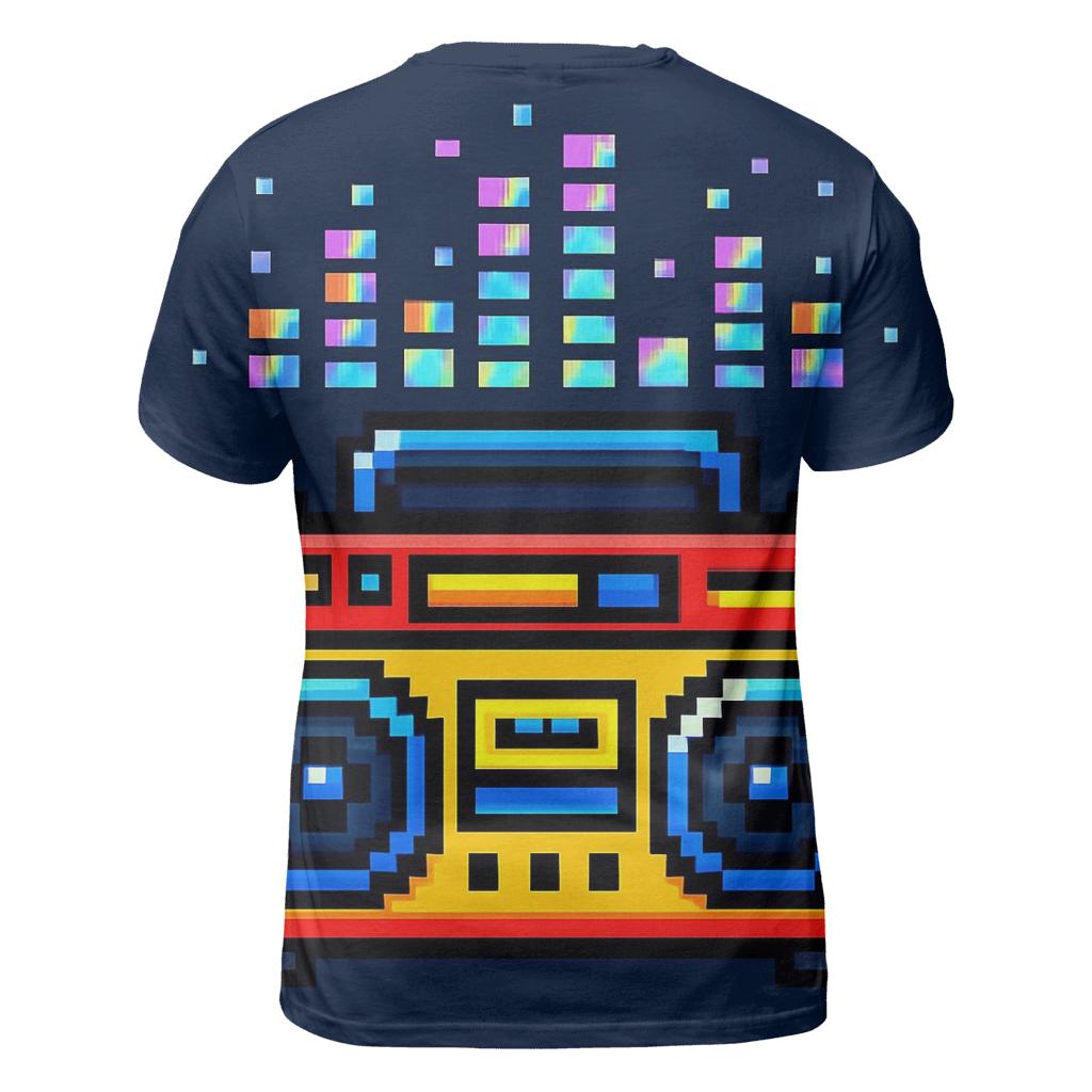 Pixel Arcade Boombox unique graphic print tees
