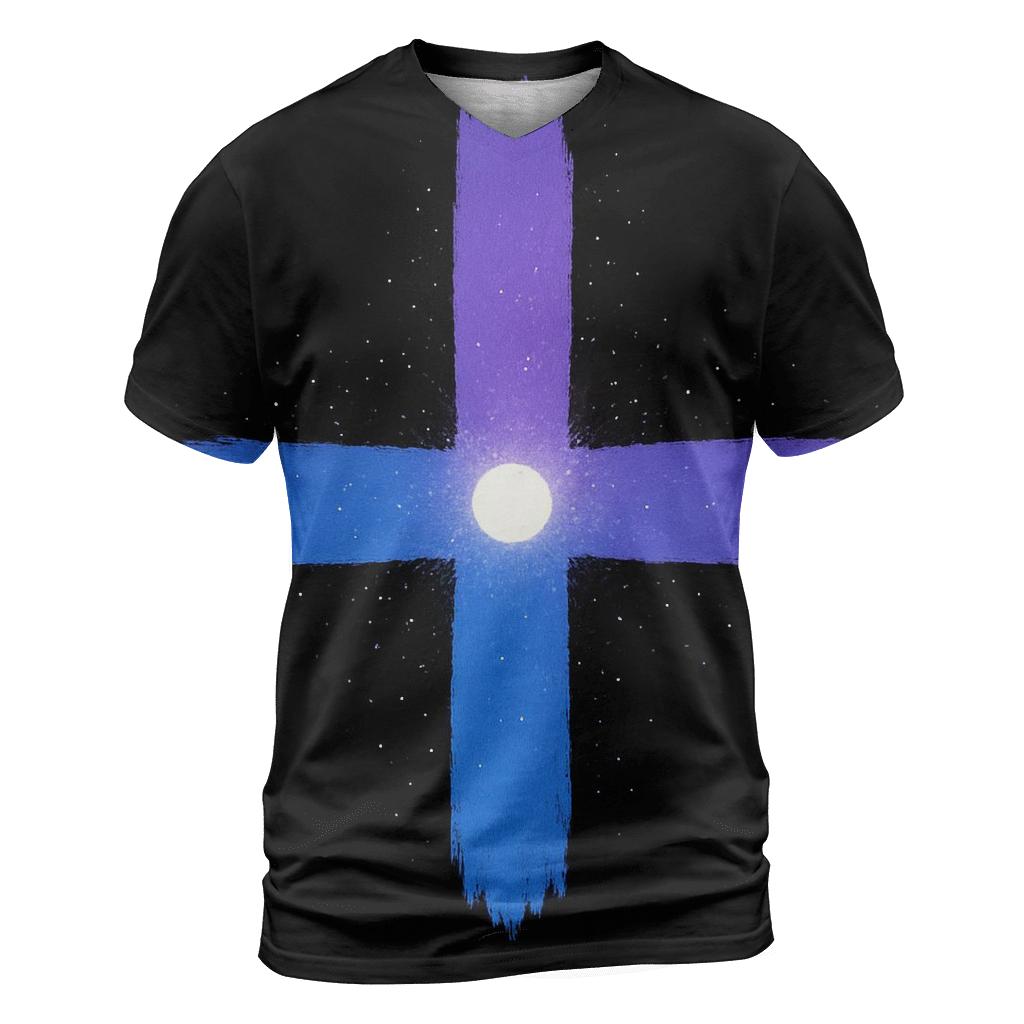 Pulsar Beam Cross Fan statement graphic shirts