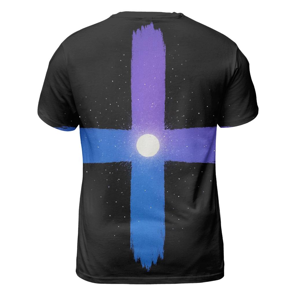 Pulsar Beam Cross Fan statement graphic shirts