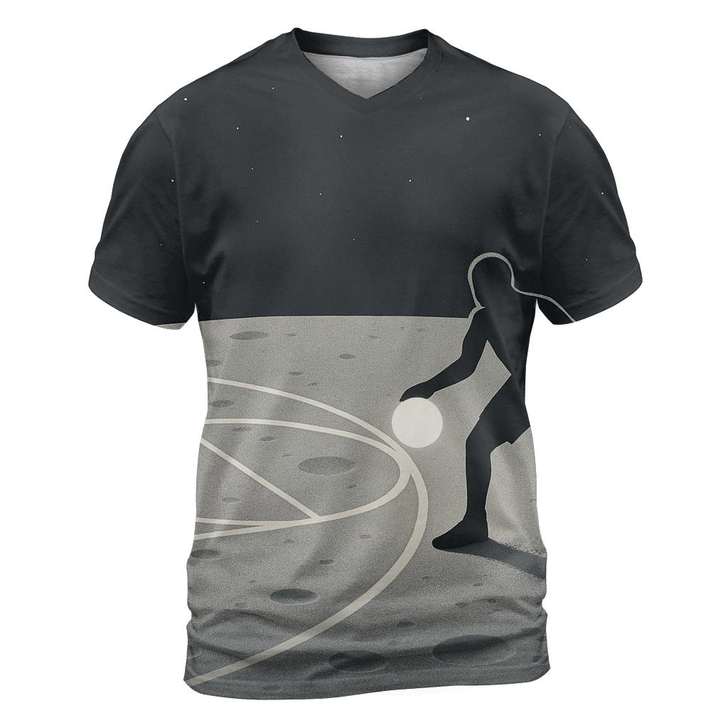 Lunar Court Basketball unique graphic print tees