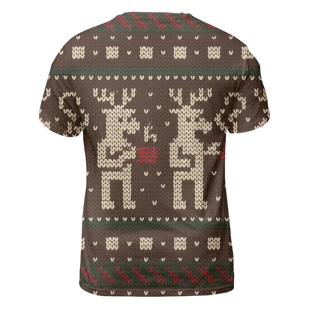 Reindeer Hot Cocoa Sweater Stripe Design statement graphic shirts