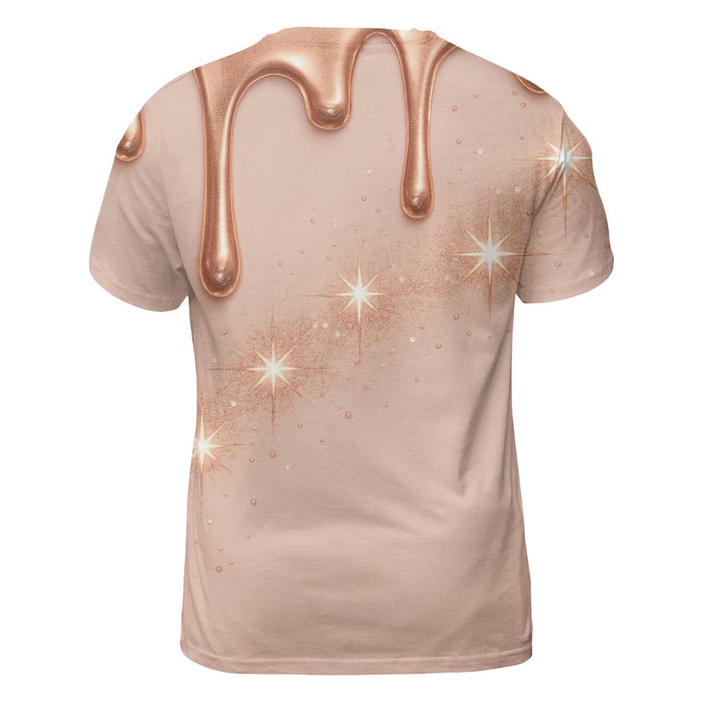 Rose Gold Meteor Drips designer pattern shirts