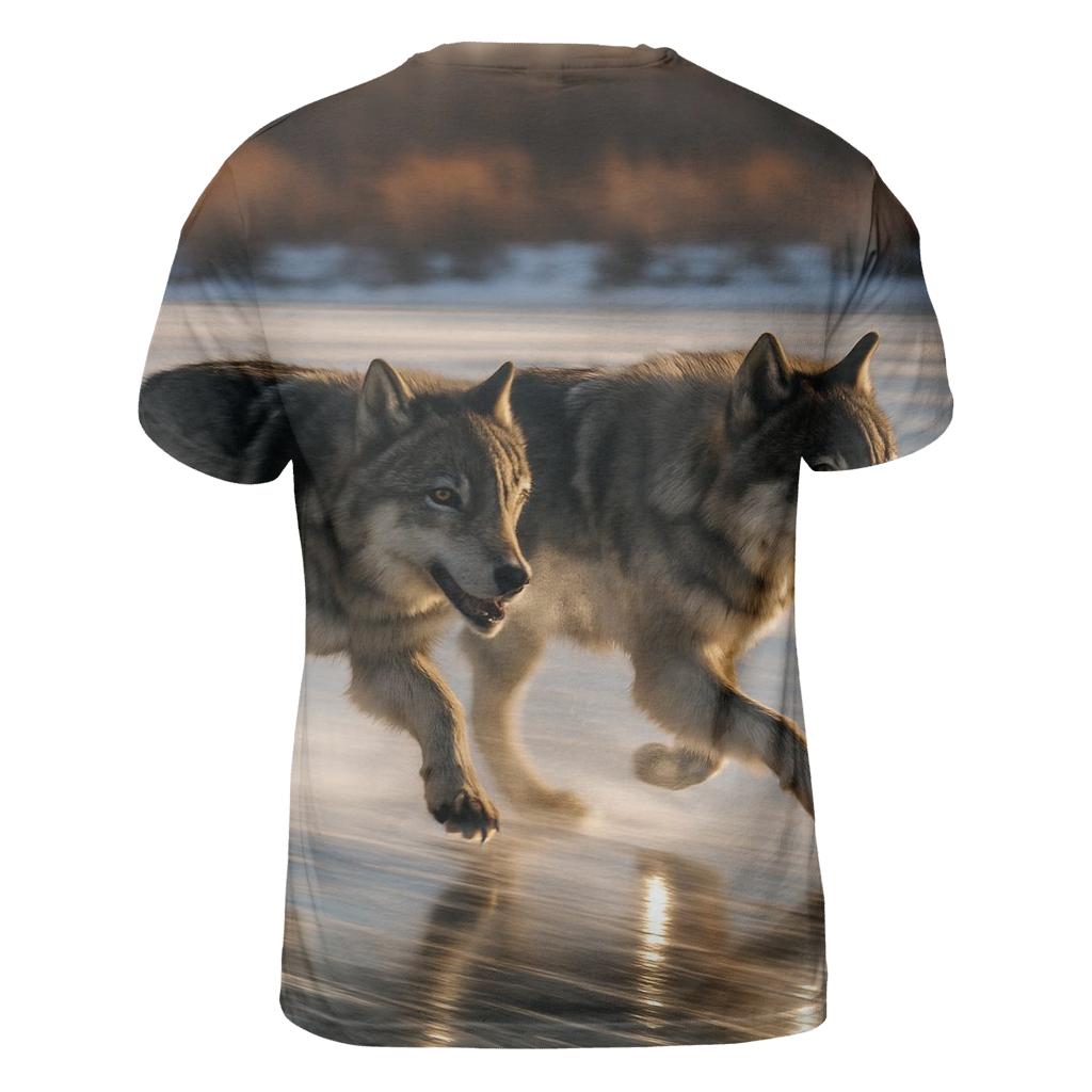Ice Edge Hunt On A Wind Scoured Lake vibrant all-over design tees