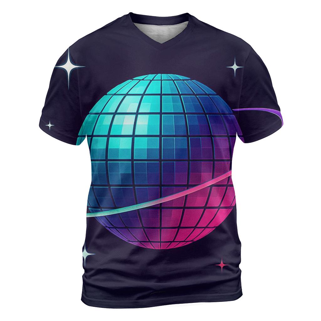 Disco Ball Orbit Grid personalized full print shirts