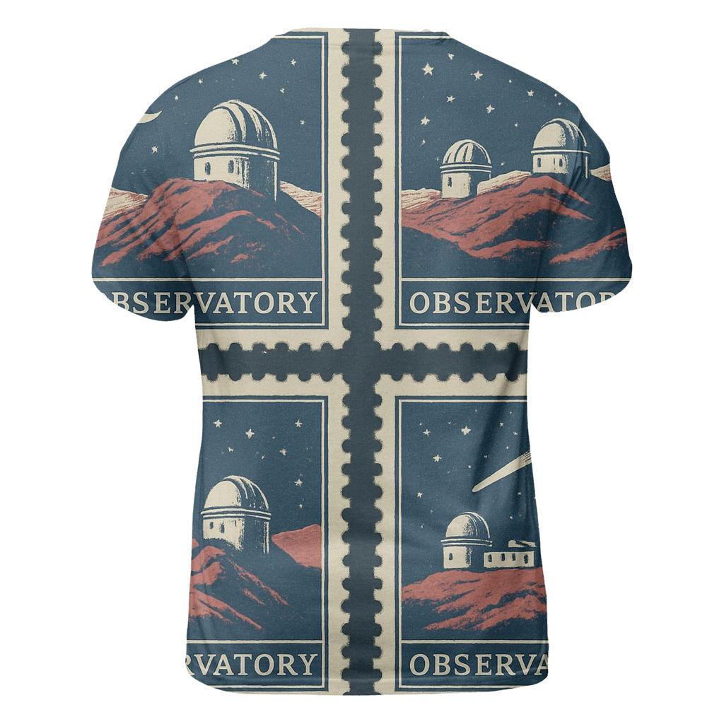 Retro Observatory Travel Stamp Set creative print fashion shirts