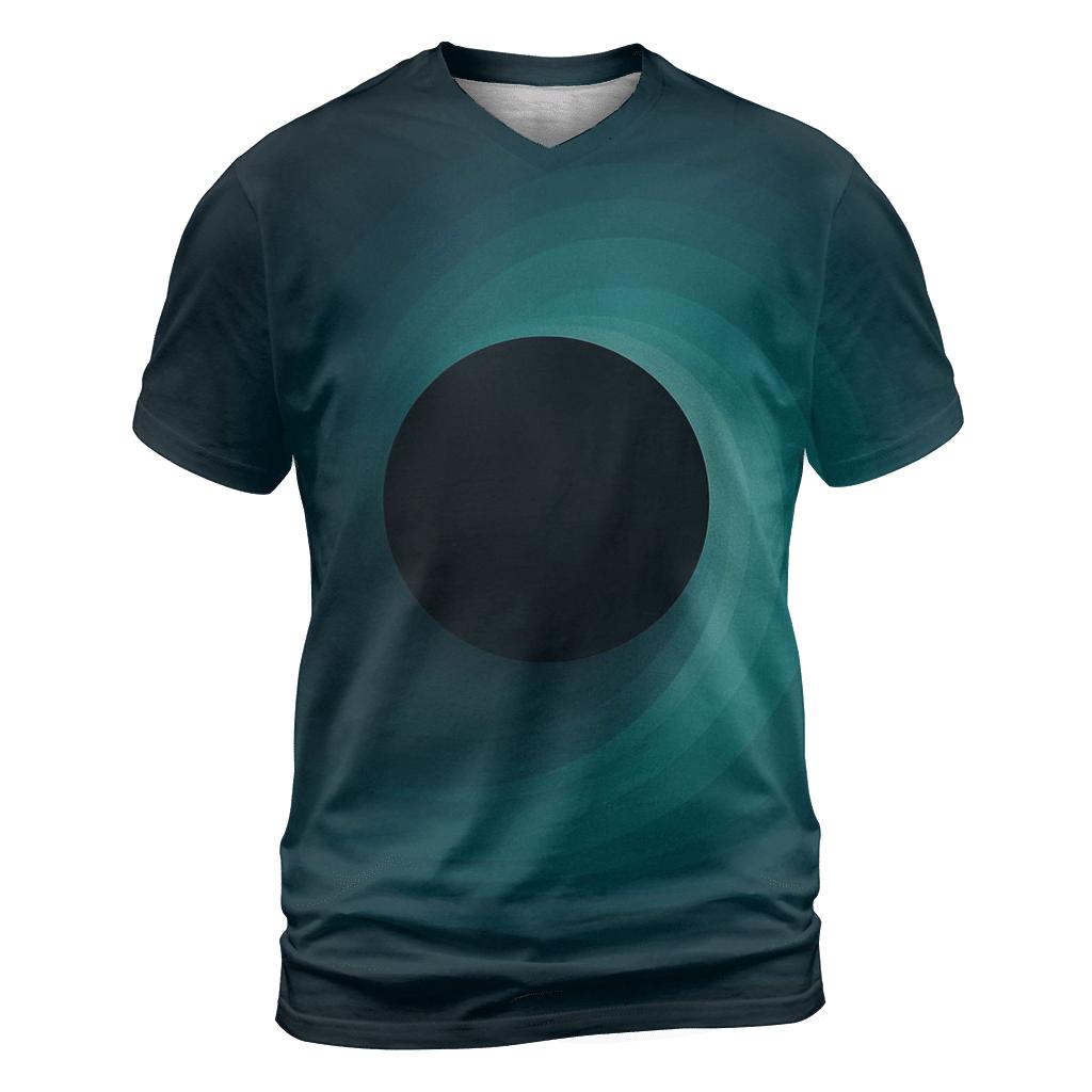 Tidal Teal Eclipse Gradient statement graphic shirts