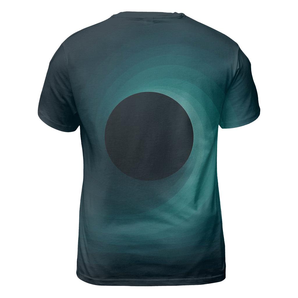 Tidal Teal Eclipse Gradient statement graphic shirts