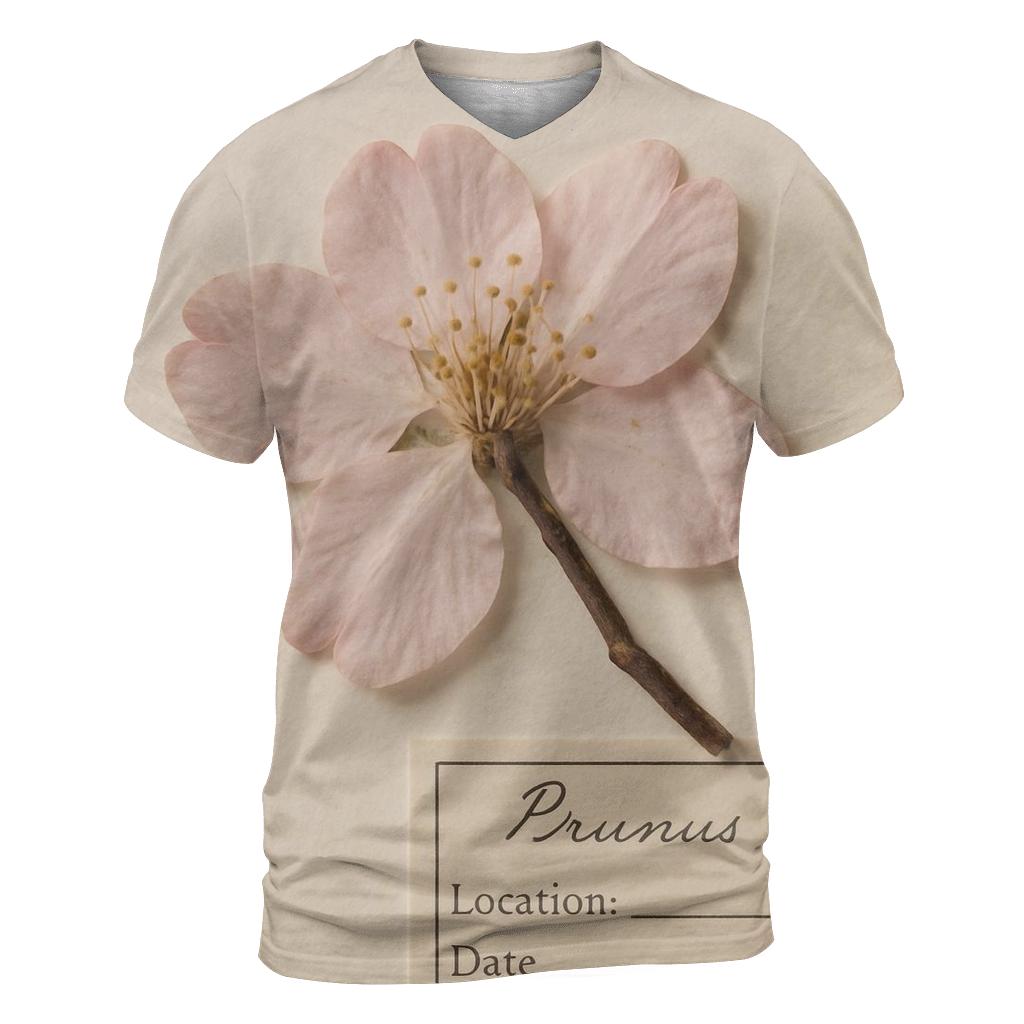 Cherry Blossoms Pressed Between Herbarium Sheets personalized full print shirts