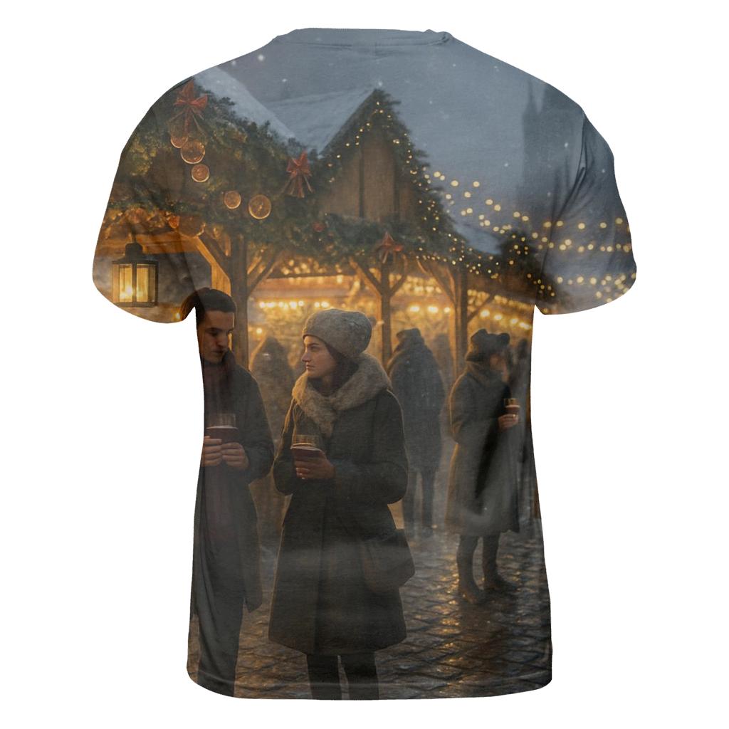Christmas Market Lantern Glow unique graphic print tees
