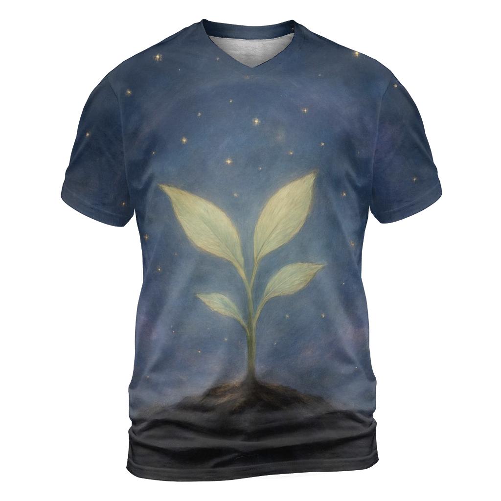 Starlit Seed Of Hope vibrant all-over design tees