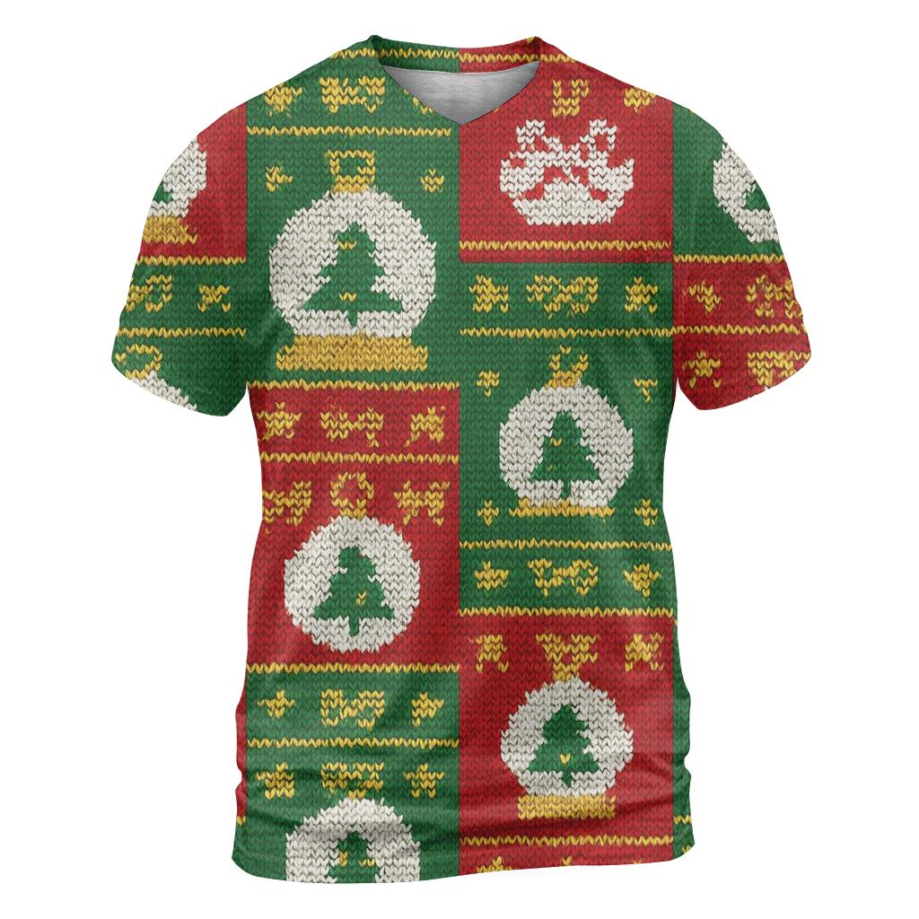 Ornament Snow Globe Patchwork Design unique graphic print tees