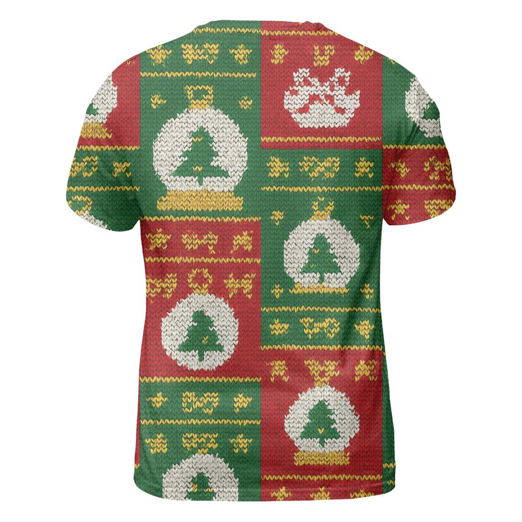 Ornament Snow Globe Patchwork Design unique graphic print tees