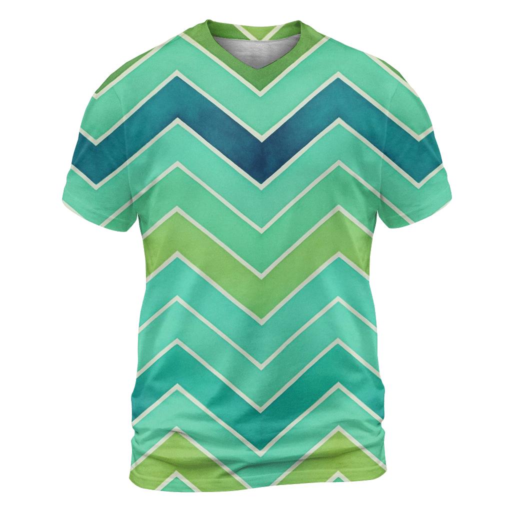 Accordion Chevron Aurora Fold unique graphic print tees