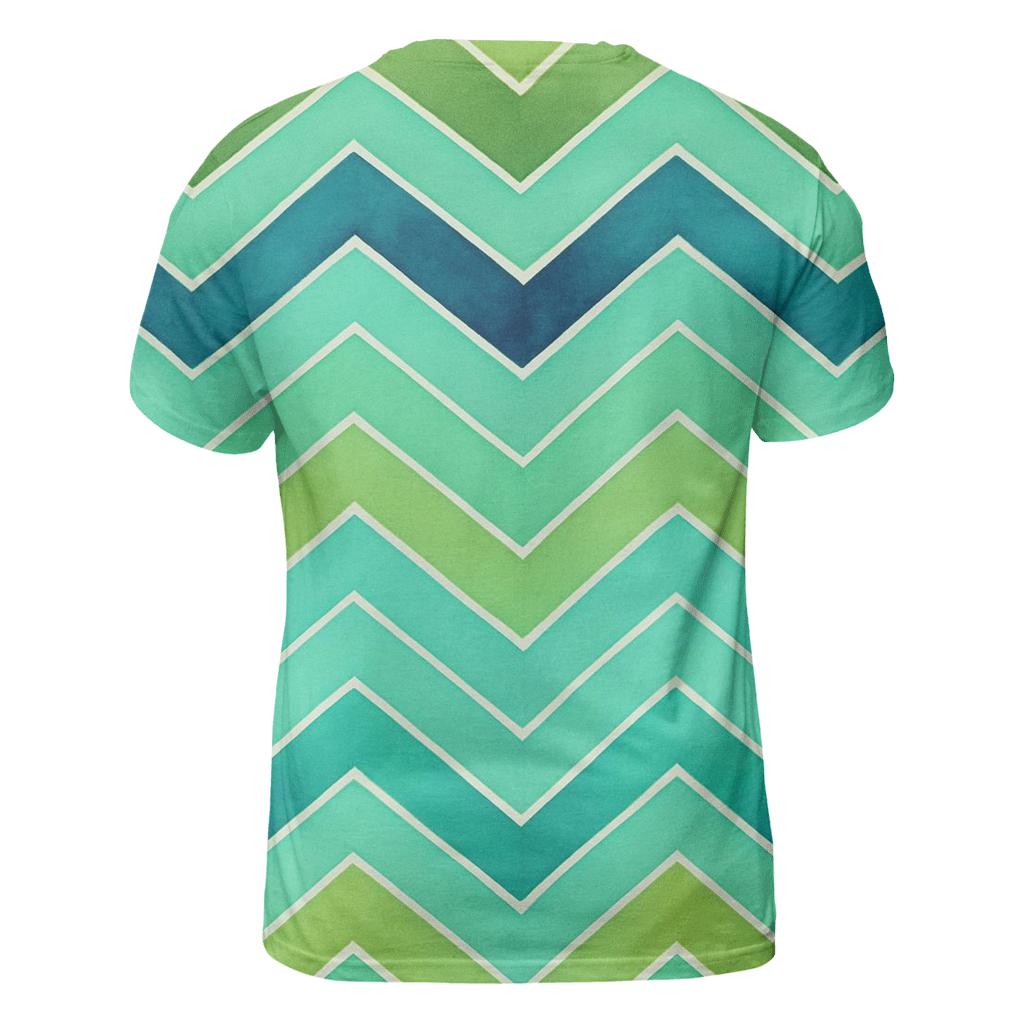 Accordion Chevron Aurora Fold unique graphic print tees