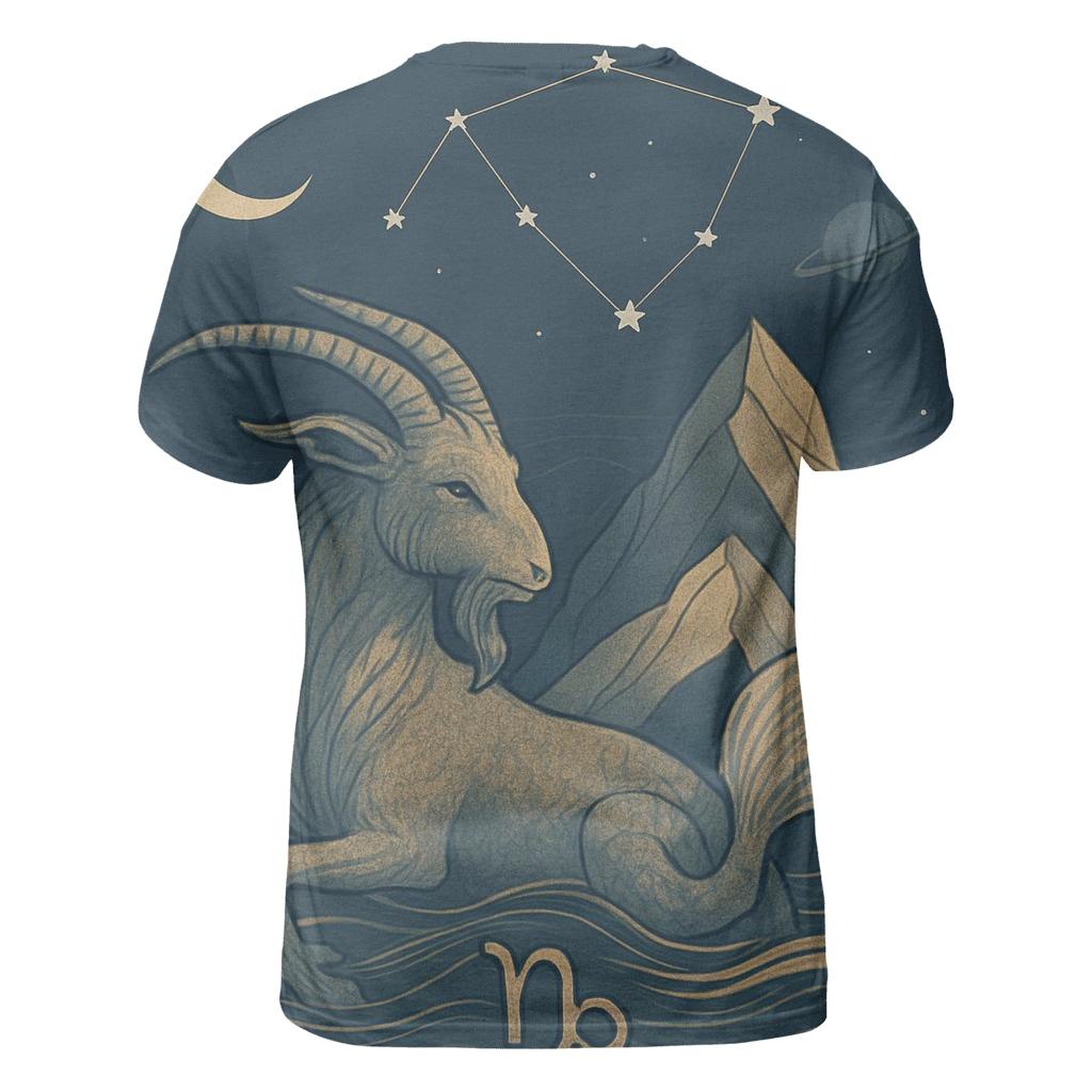 Capricorn Sea Goat Mountain Chart trendy printed shirt styles