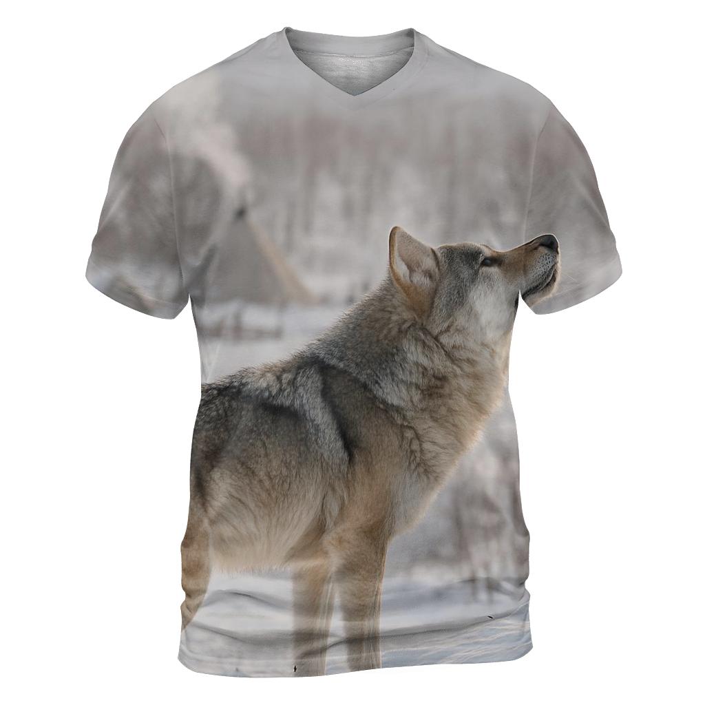 Cultural Landscape Crossing Near Reindeer Herding Camp creative print fashion shirts