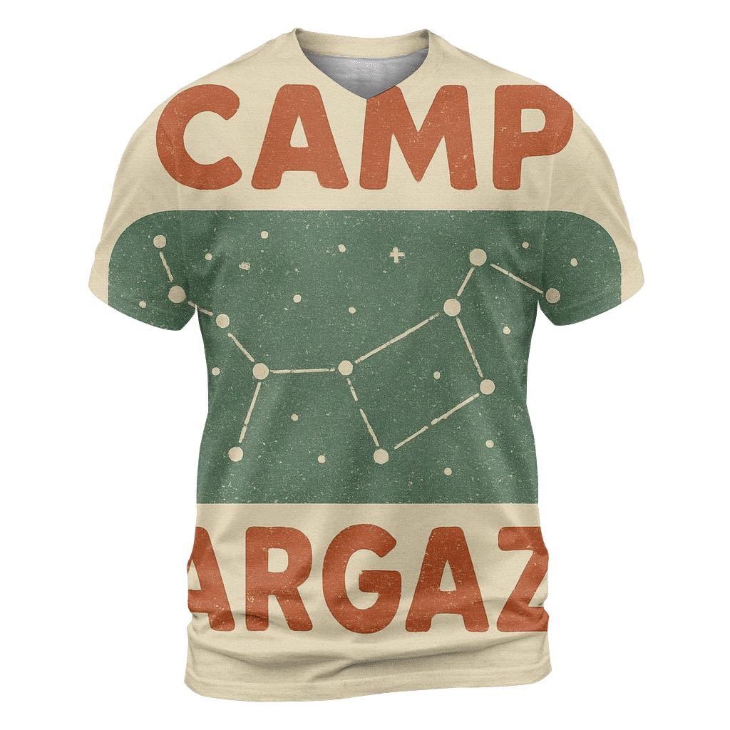 Retro Summer Camp Star Map Banner personalized full print shirts