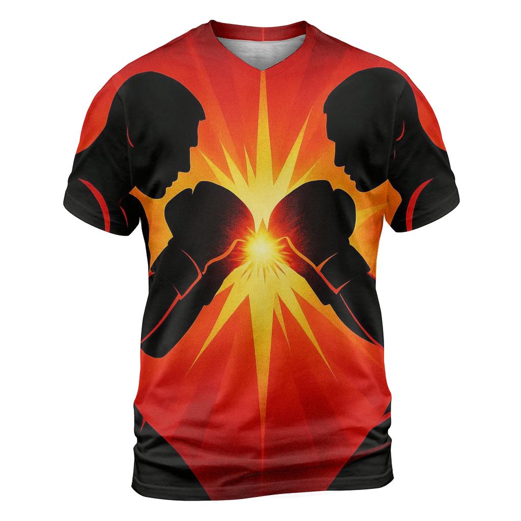 Solar Flare Boxing trendy printed shirt styles