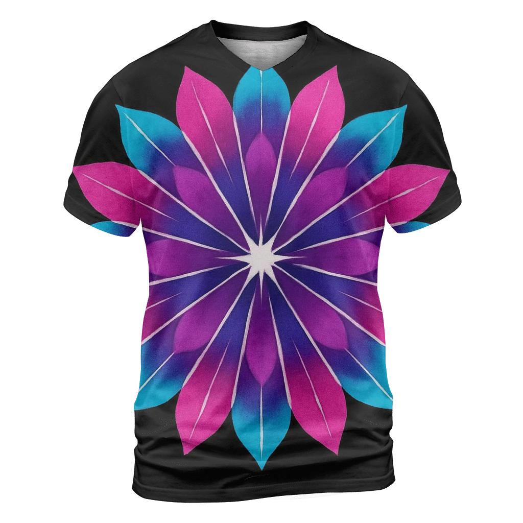 Mandala Supernova Sunburst artistic all-over print tops