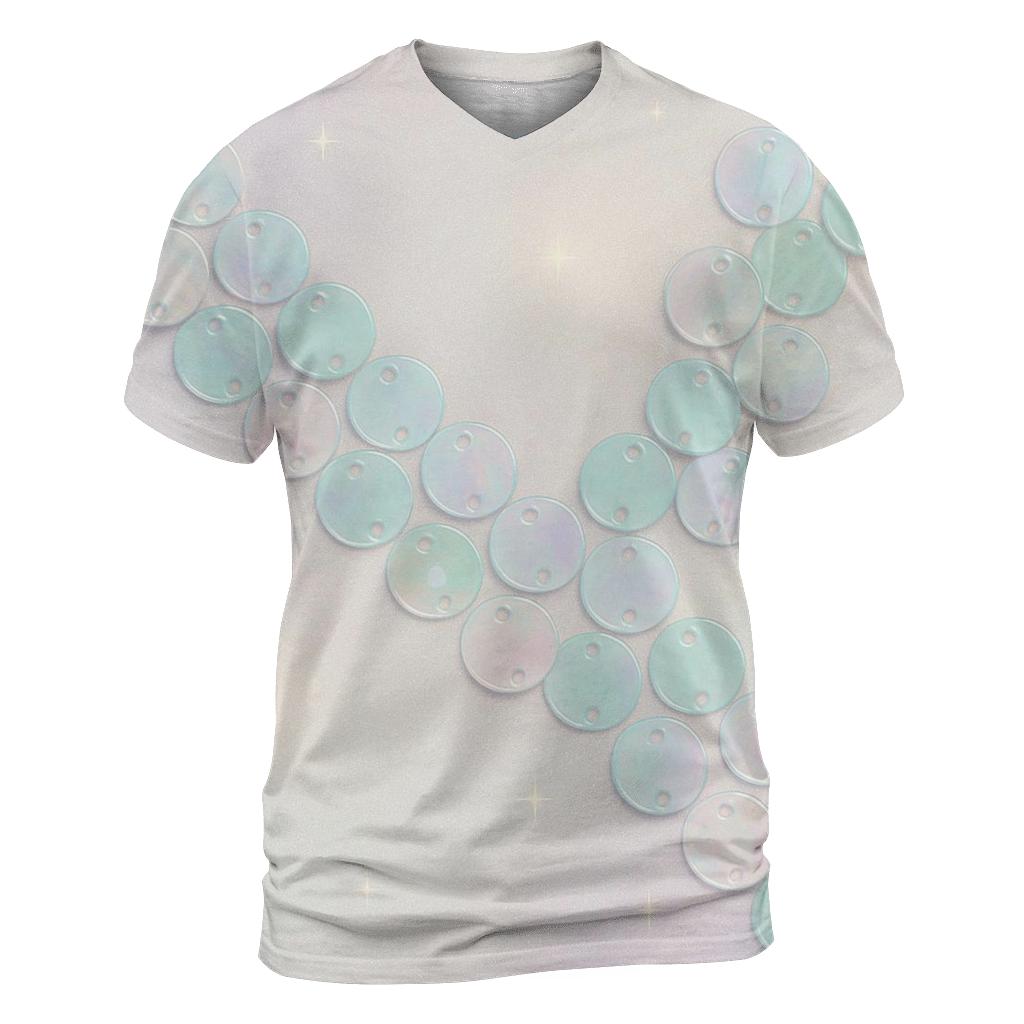 Pastel Sequin Drift artistic all-over print tops