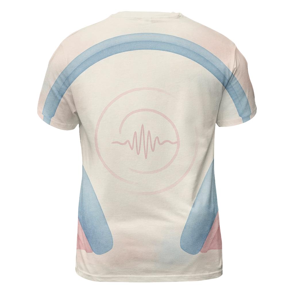 Watercolor Headphone Halo unique graphic print tees