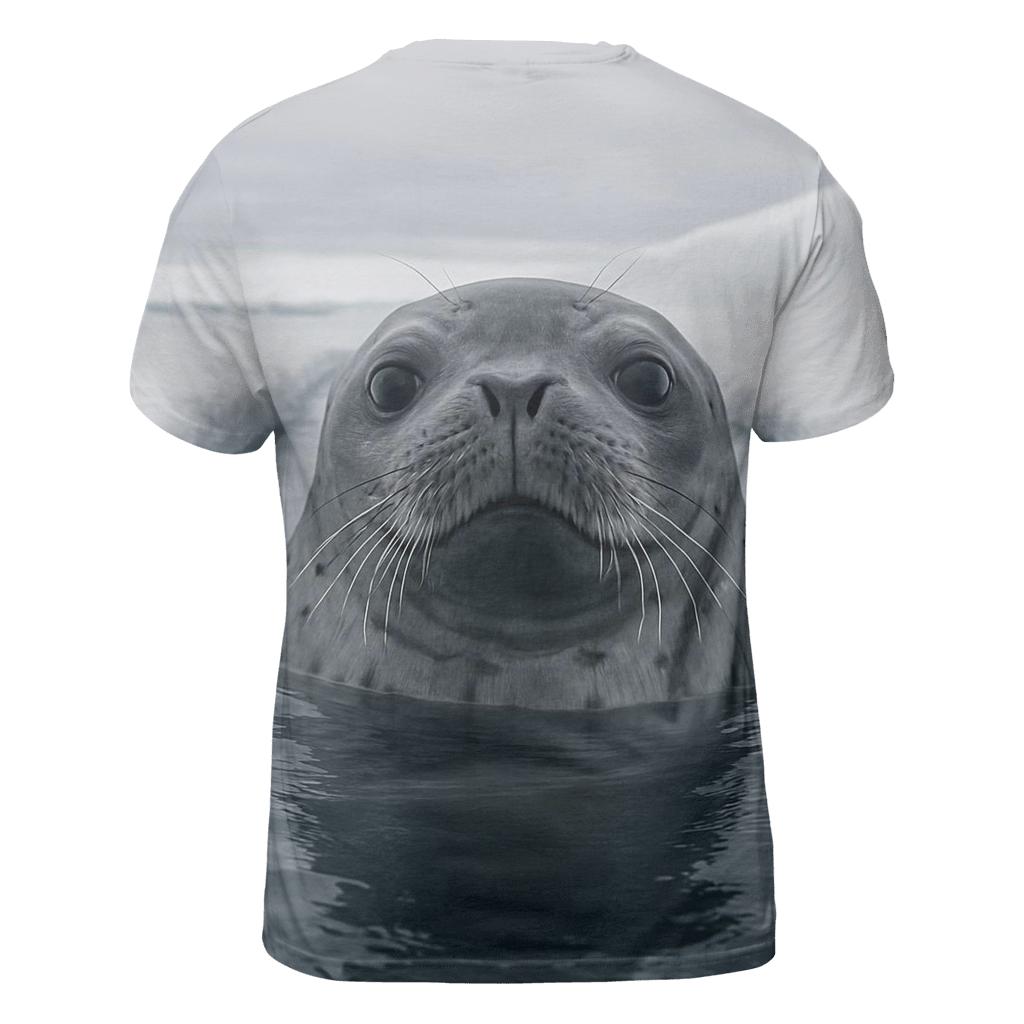 Ice Shelf Breach Weddell Seal artistic all-over print tops