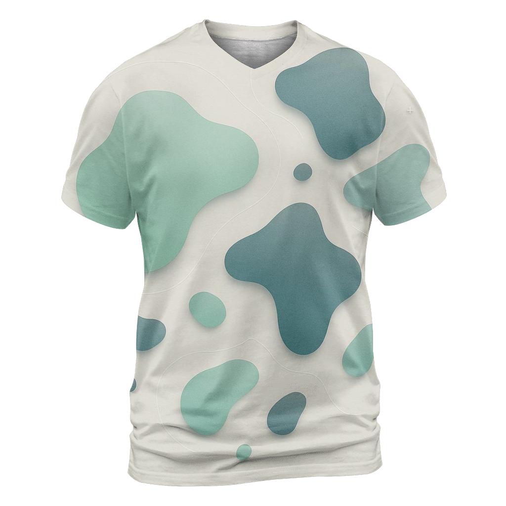 Floating Islands Minimal Map Lines artistic all-over print tops