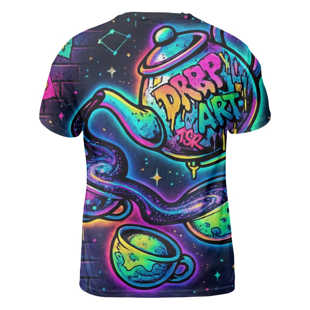 Graffiti Astral Tea Party statement graphic shirts