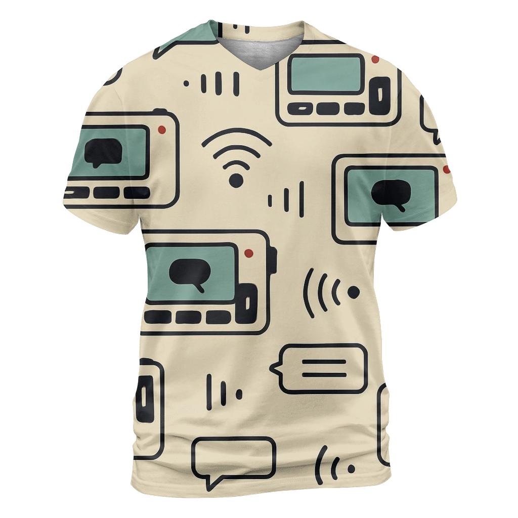 Pager Beep Icon Repeat designer pattern shirts
