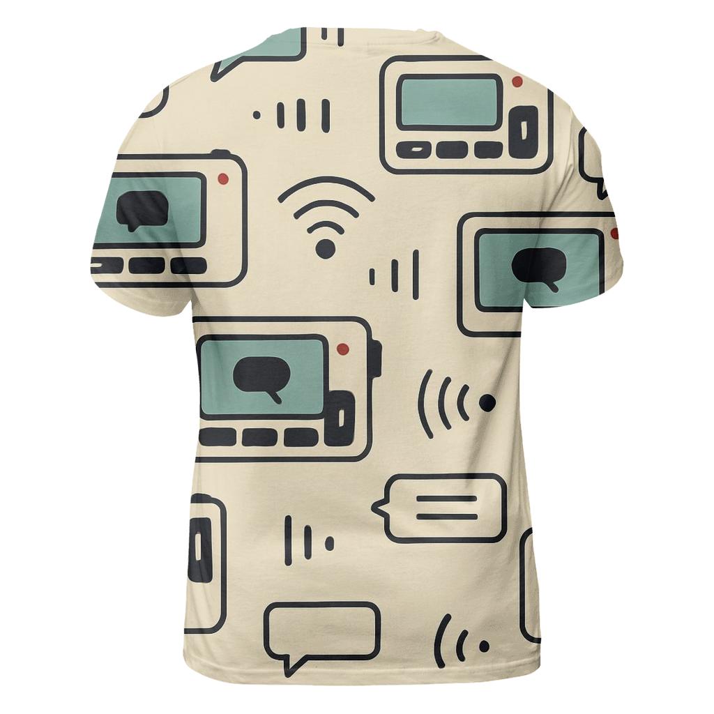 Pager Beep Icon Repeat designer pattern shirts