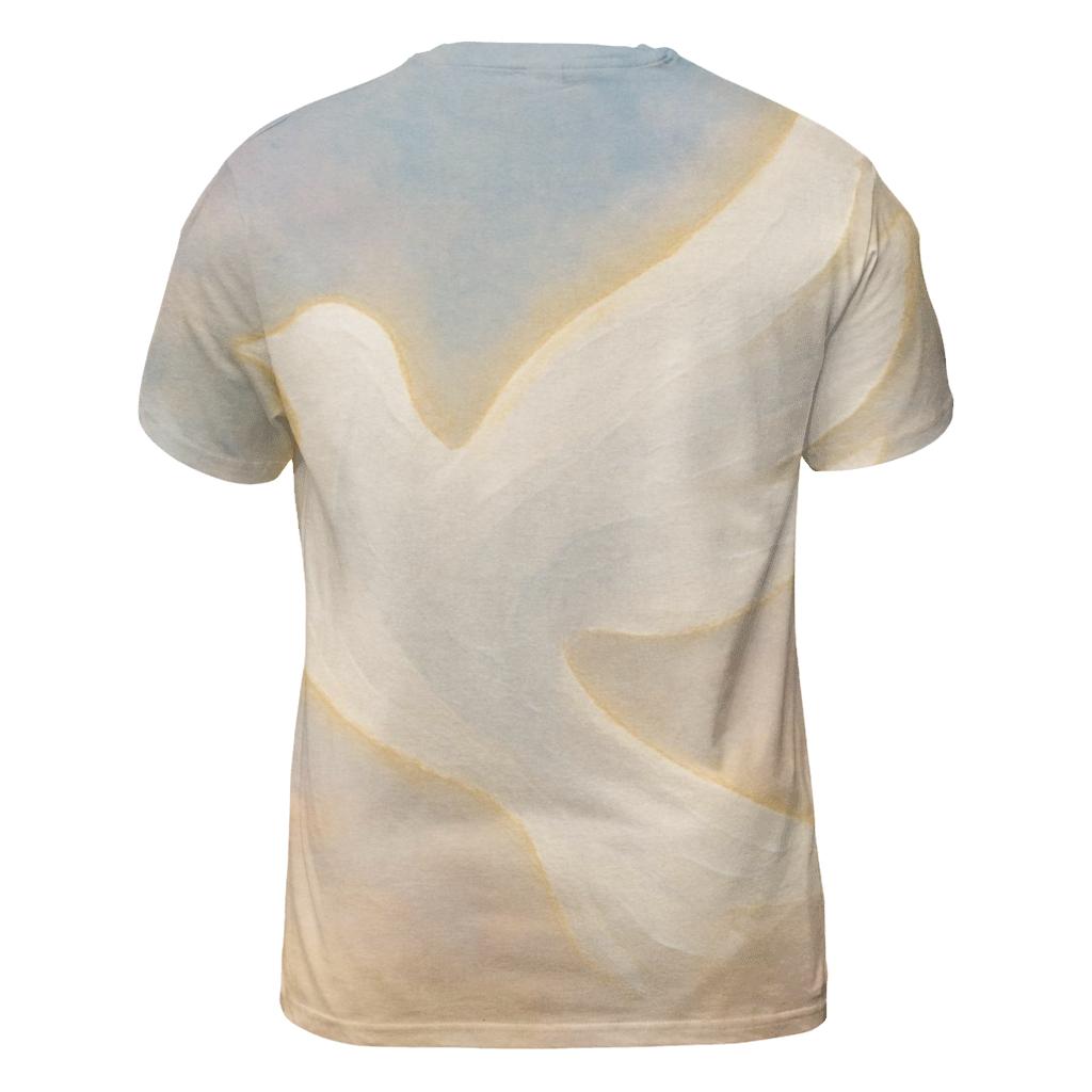 Dove Of Soft Radiance vibrant all-over design tees