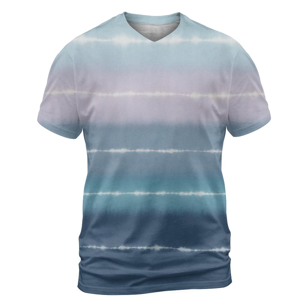 Ice Giant Horizon Stripes Overdye vibrant all-over design tees