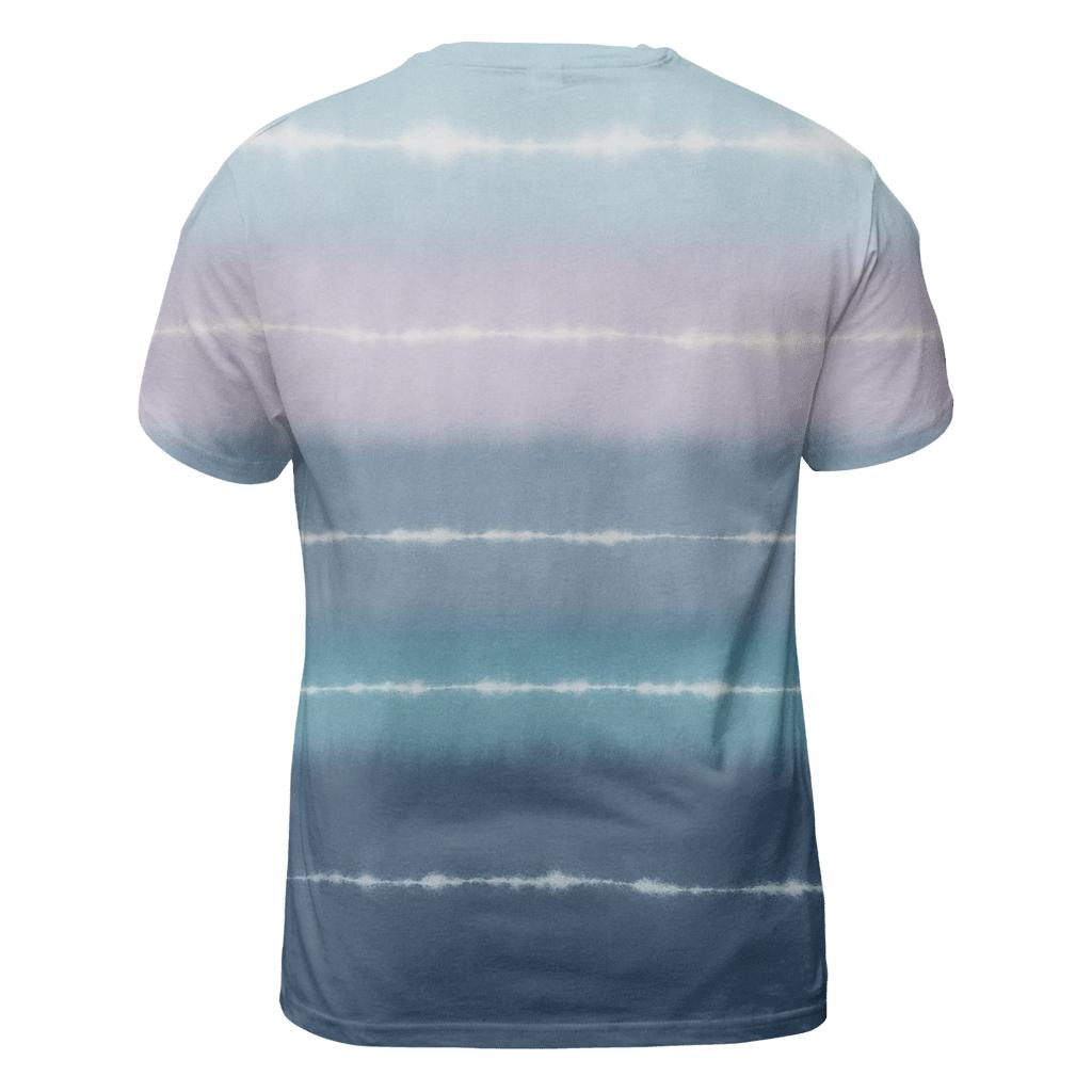 Ice Giant Horizon Stripes Overdye vibrant all-over design tees