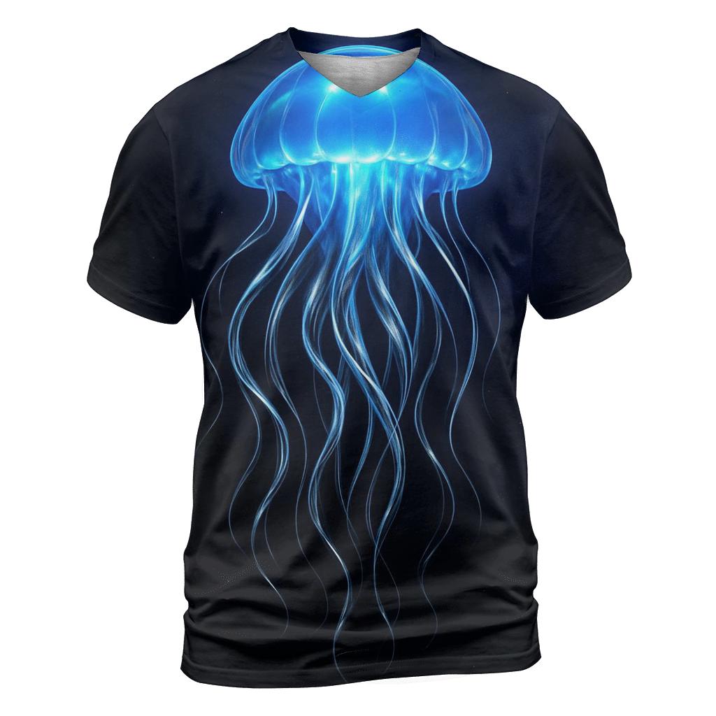 Chrome Jellyfish Night Glow custom all-over print shirts
