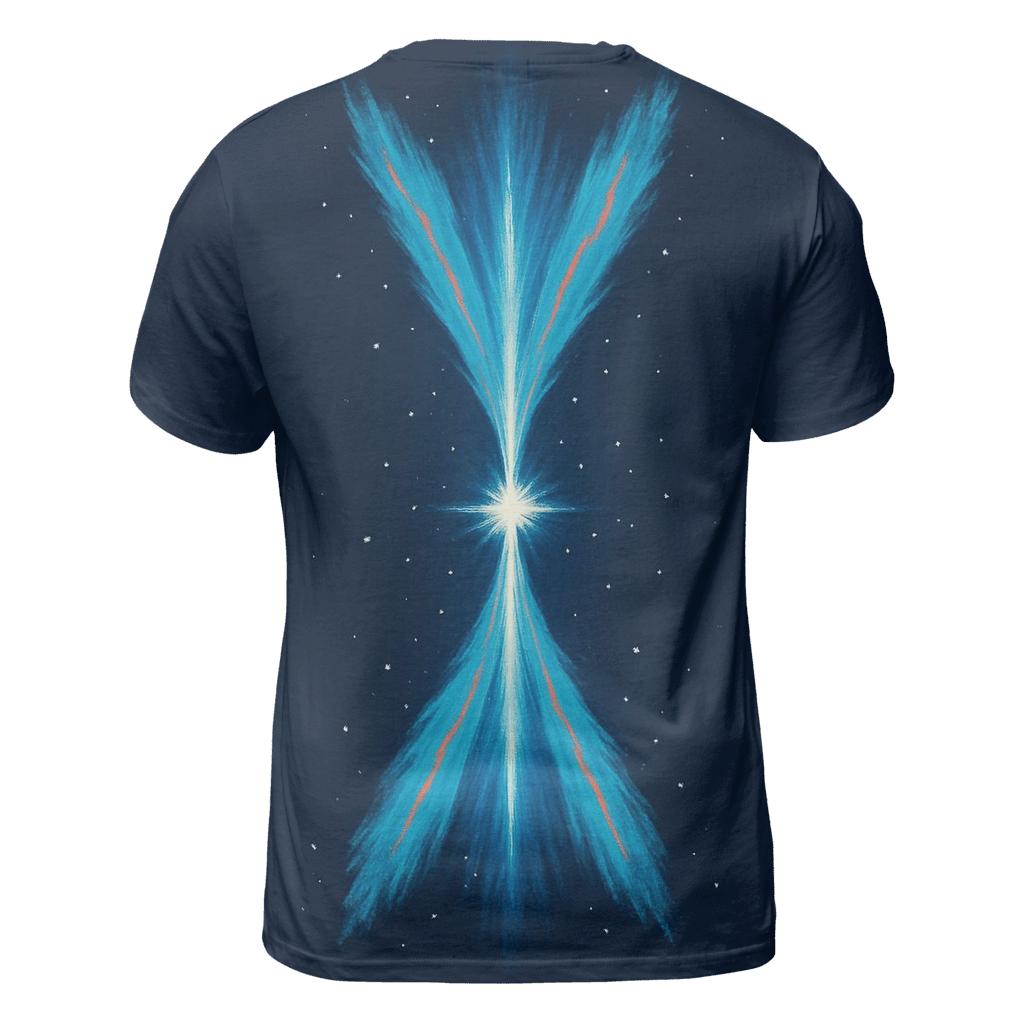 Jet Outflow Twin Plumes artistic all-over print tops
