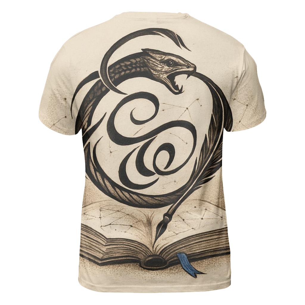 Library Spiral Ouroboros Ink trendy printed shirt styles