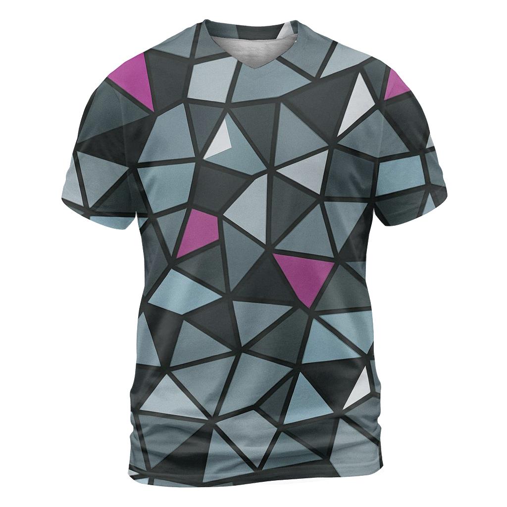 Disco Mirror Shard Mosaic vibrant all-over design tees