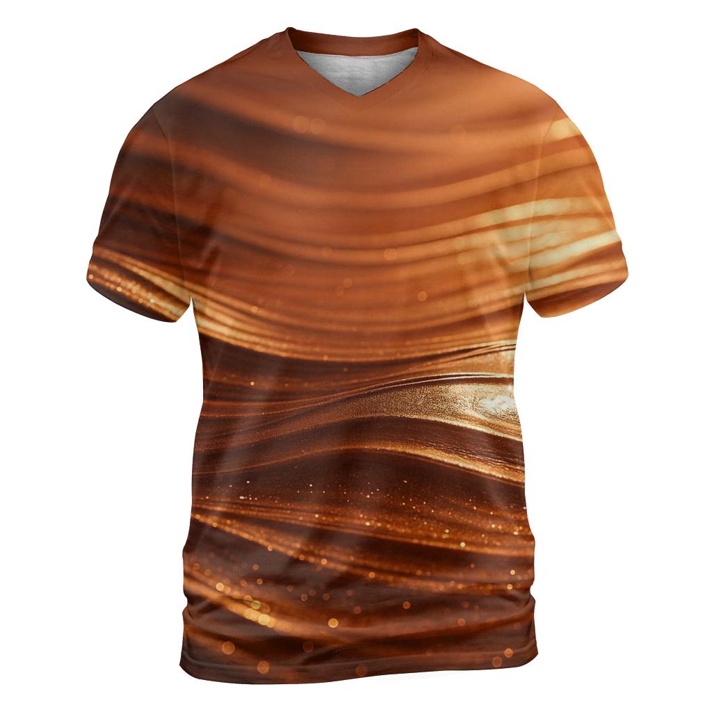 Copper Ripple Glam Tide creative print fashion shirts