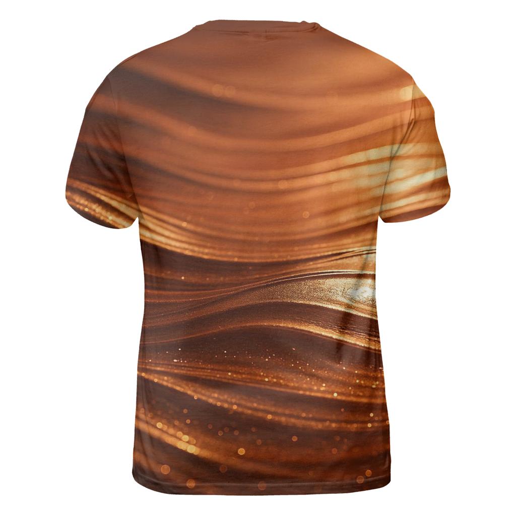 Copper Ripple Glam Tide creative print fashion shirts