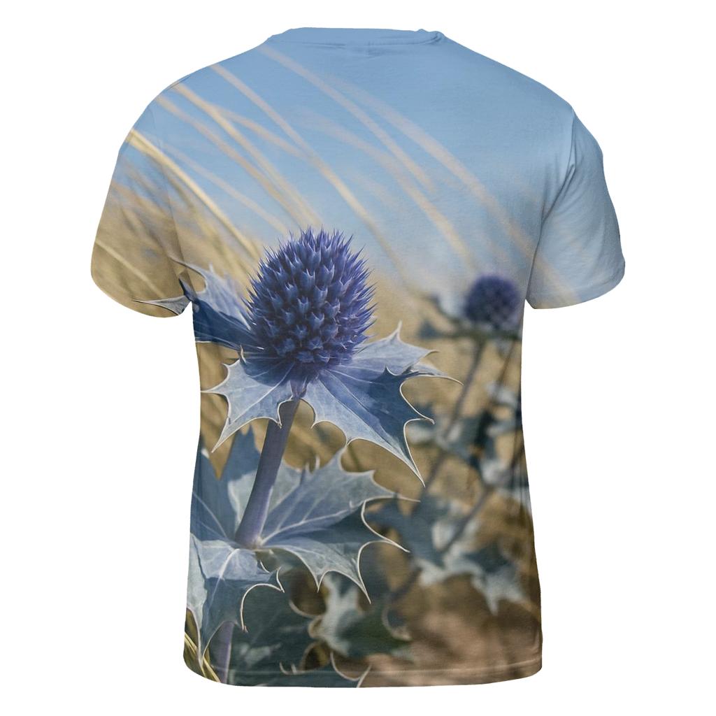Sea Holly And Dune Grass In Coastal Wind trendy printed shirt styles