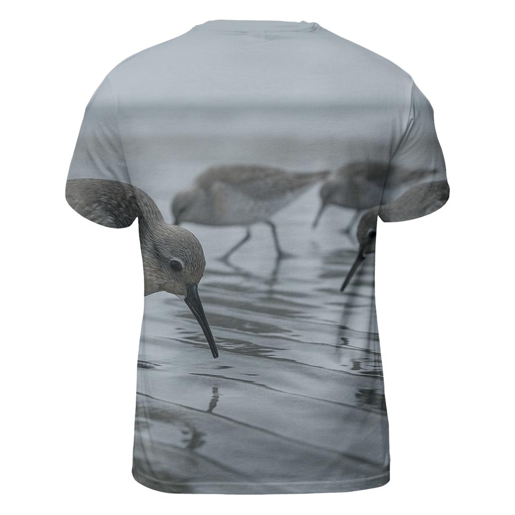 Sandflat Forage Red Knot Flock creative print fashion shirts