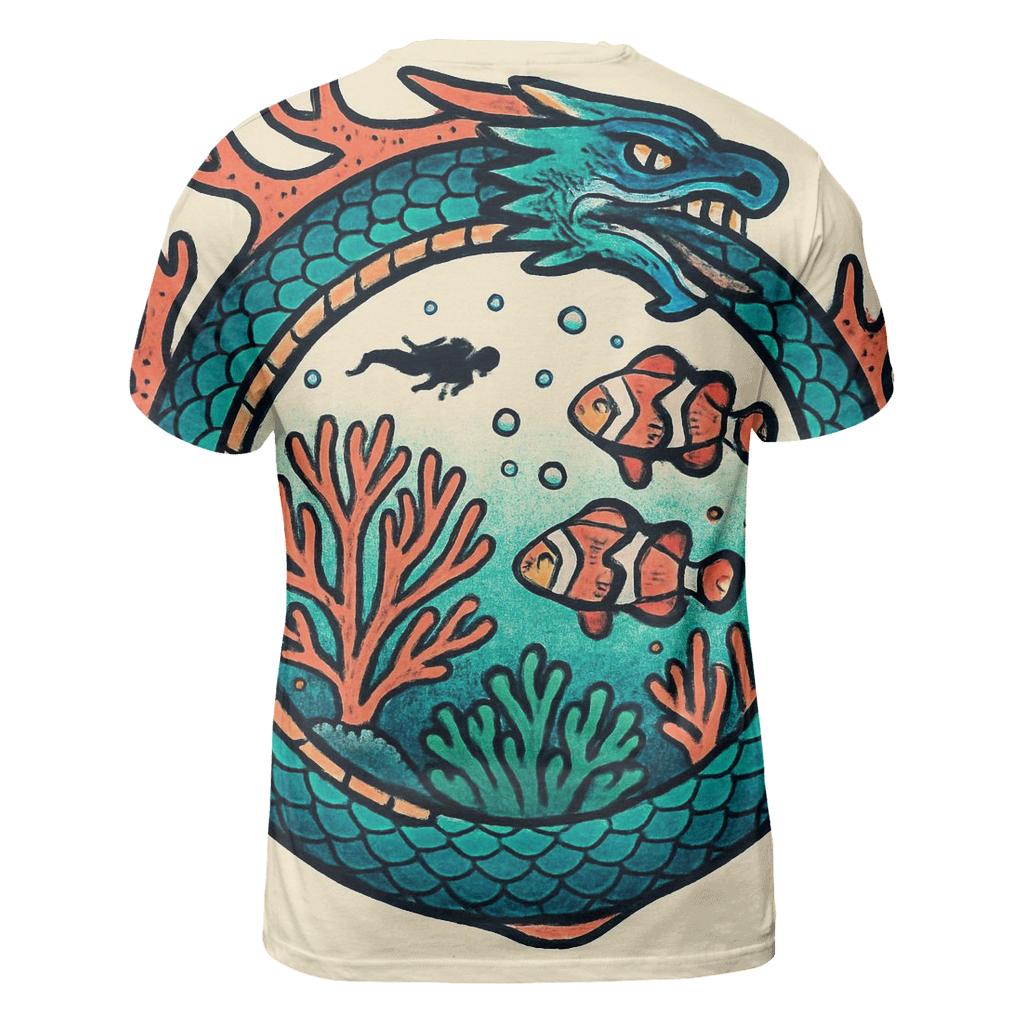 Coral Reef Ouroboros Guardian designer pattern shirts