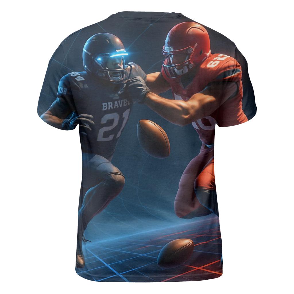 Hologram Yard Lines In Zero Gravity Arena creative print fashion shirts