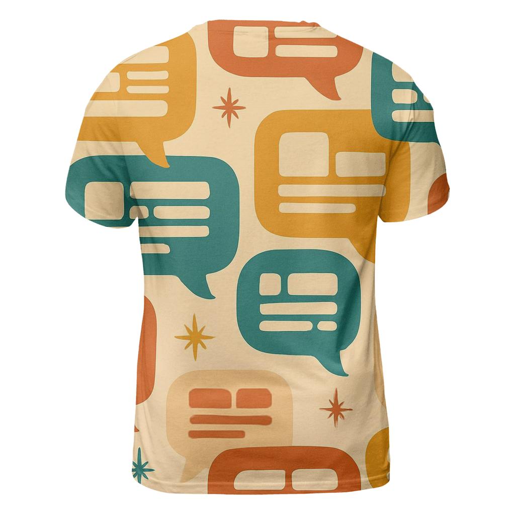 Seventies Typographic Speech Bubbles designer pattern shirts