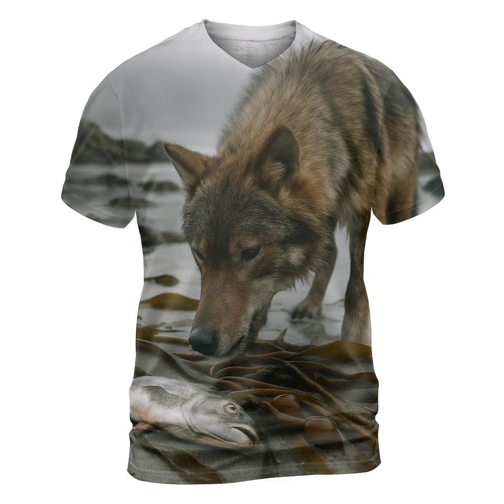 Coastal Kelp Line Foraging At Low Tide vibrant all-over design tees